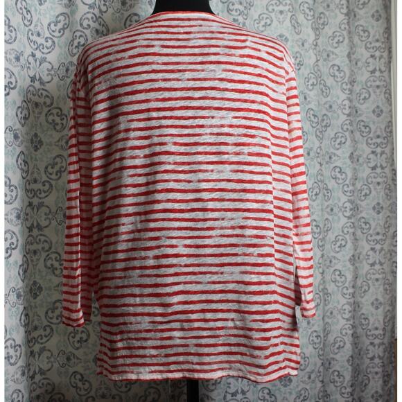 Majestic Paris for Neiman‎ Marcus 3/4 Sleeve Top Size 2 ( Small) 100% Linen - Picture 4 of 6